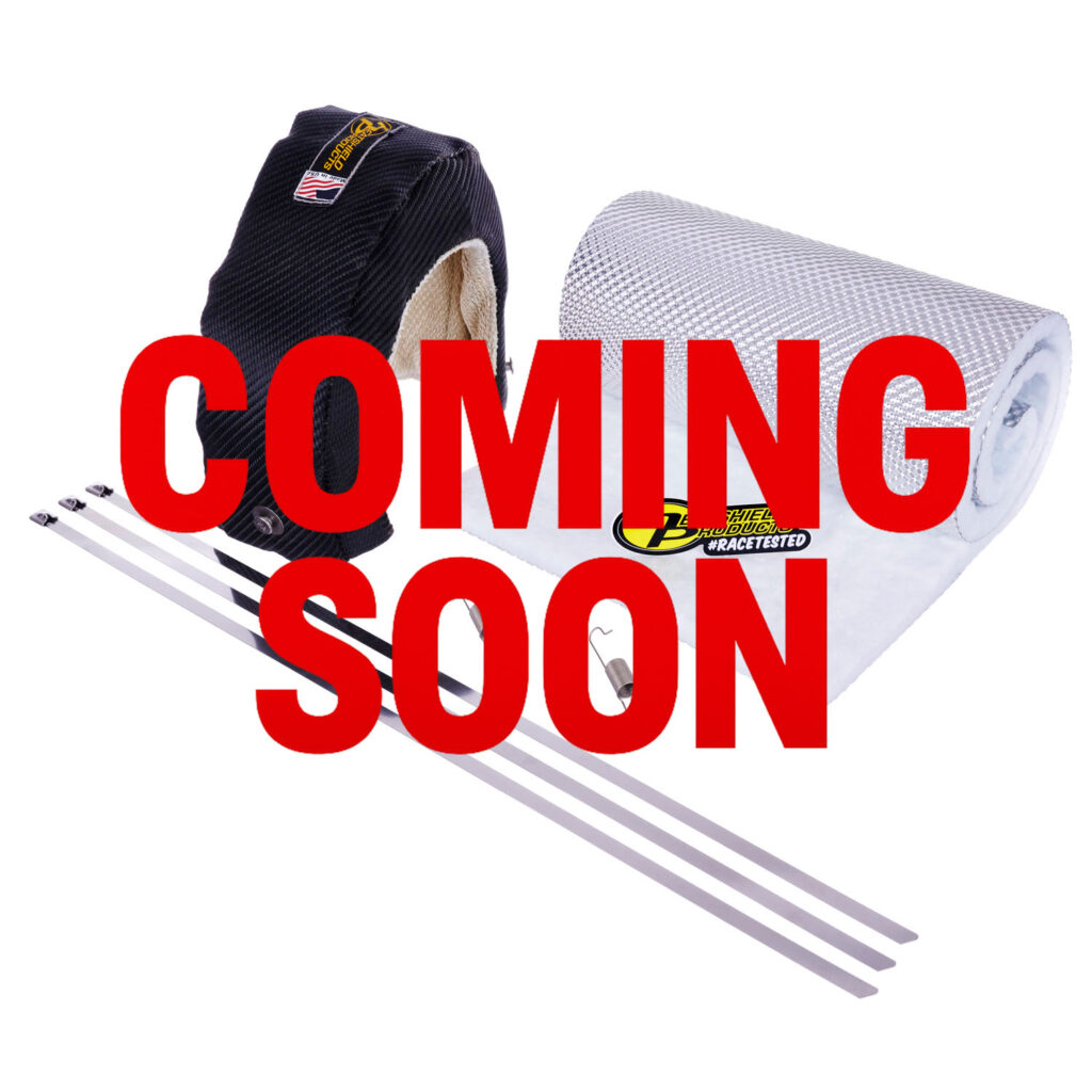 Turbo heat shield kit with black carbon fiber turbo blanket, Heatshield Armor, stainless ties, and springs