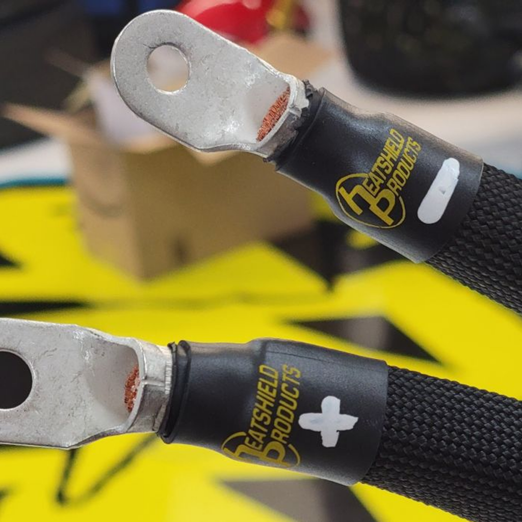 battery cable heat shield sleeve