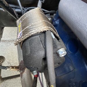 Lava rock heat shield for starters