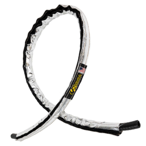 hook and loop shield for fuel lines