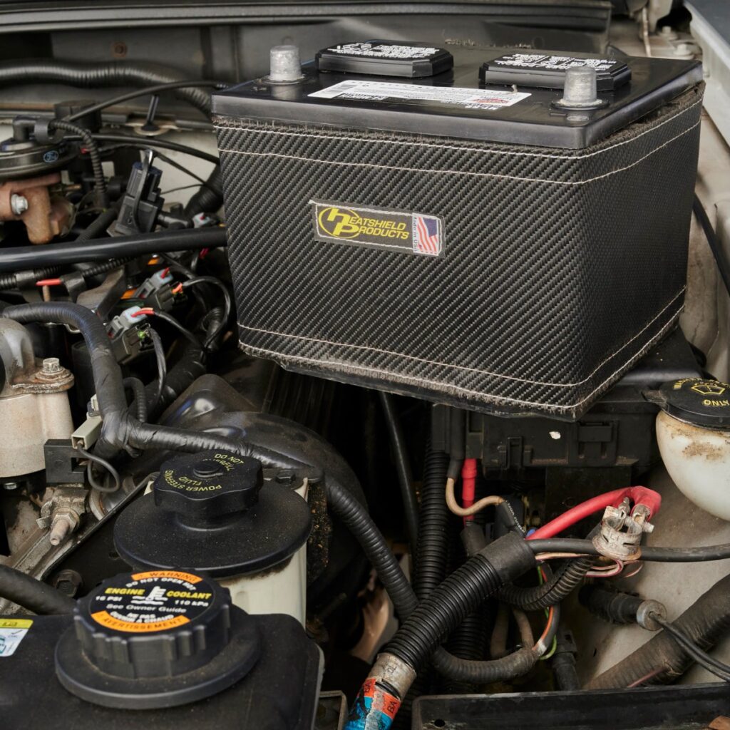 mustang gt battery heat shield black