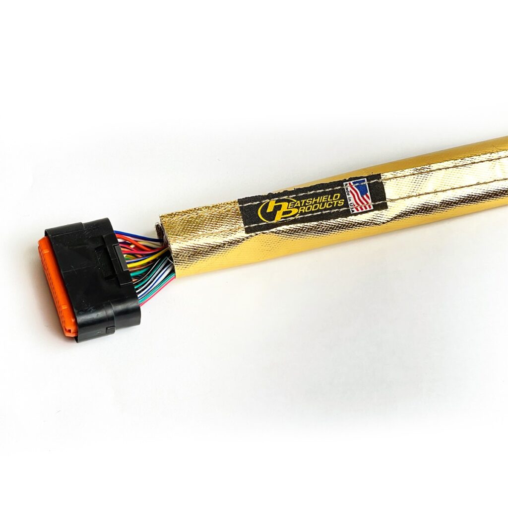 gold heat shield for wiring harness