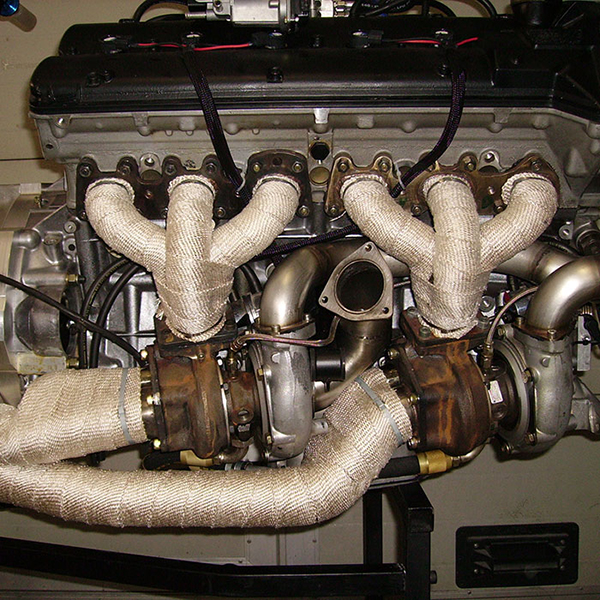 silica exhaust wrap twin turbo