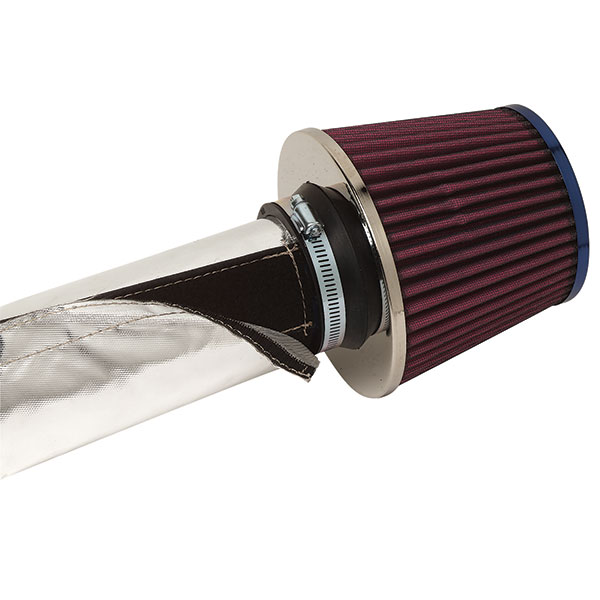silver cold air intake shield