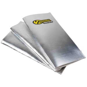 sliver heat shield with adhesive