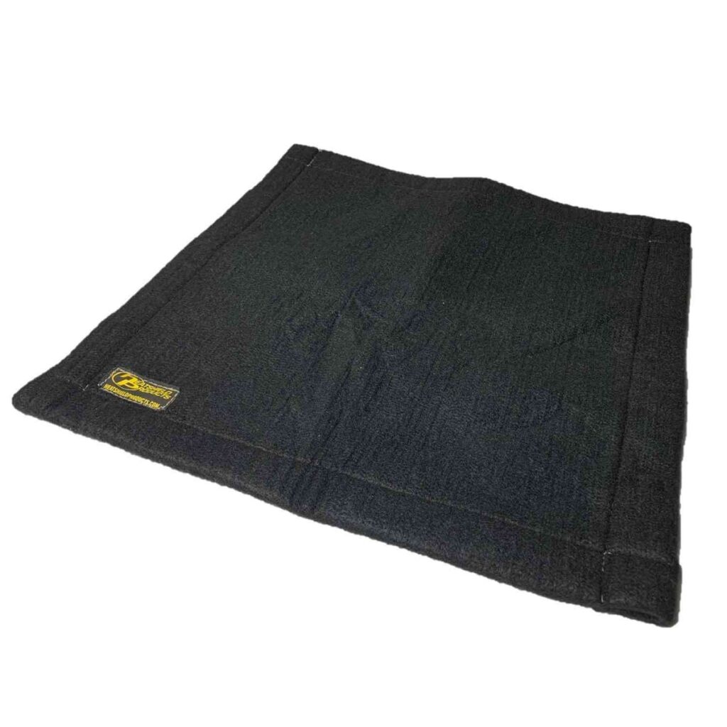 black sewn welding blanket