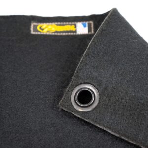 black welding blanket with one gromet