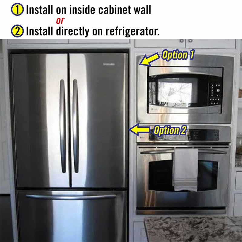 cutout picture of oven and refrigerator