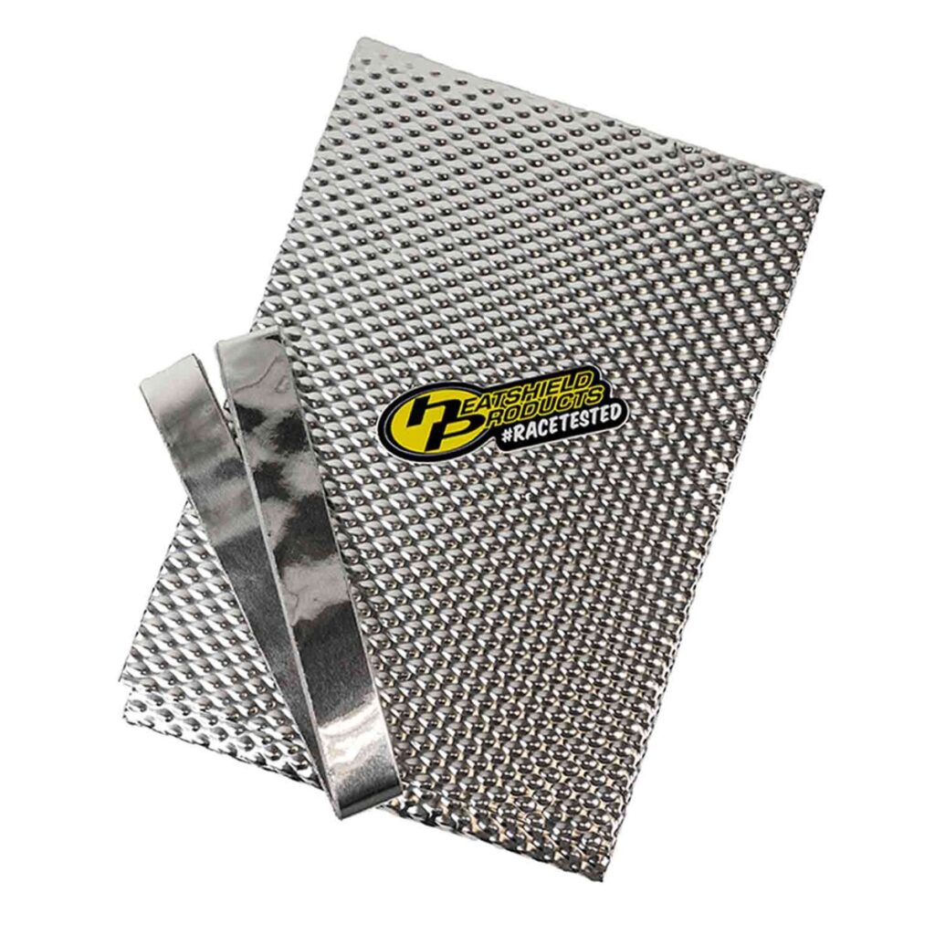 silver wide size heat shield for mantles