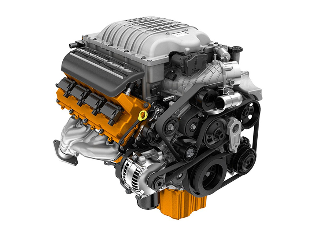 Dodge Hellcat Supercharged Hemi V8 Engine