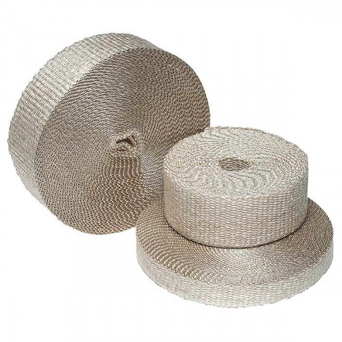 Coils of Silver Exhaust Wrap 