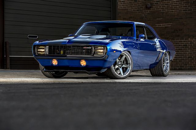Electric Blue Muscle Car