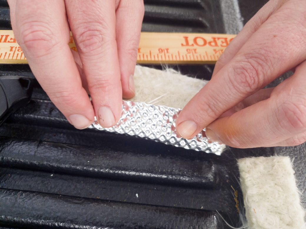Folding back Heatshield Armor foil backing