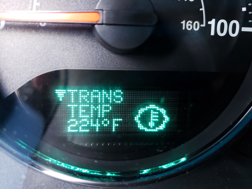 2016 Jeep Wrangler Rubicon ECM Trans Fluid Temp display