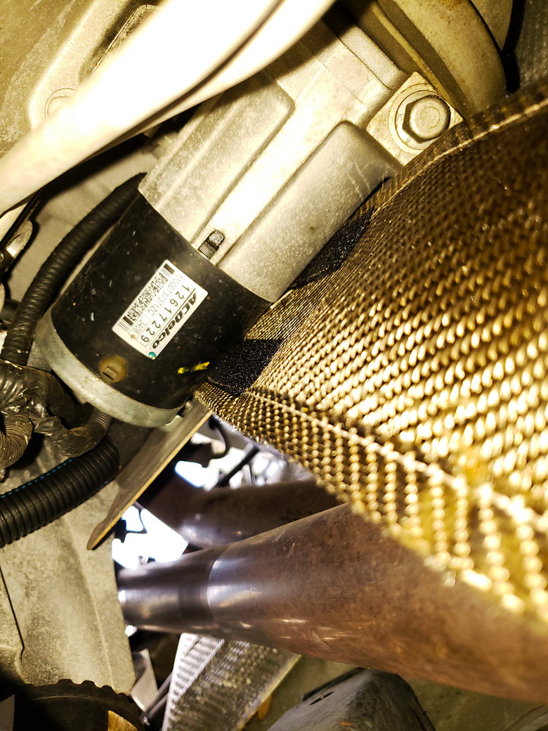 Installing Heatshield Products Lava Starter Shield on 2013 Chevrolet Camaro SS LS3 engine starter