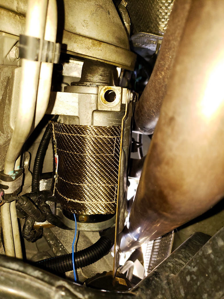 2013 Chevrolet Camaro SS LS3 engine starter removal for Lava Starter Shield installation