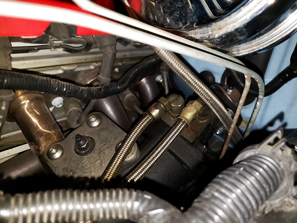 Close up of LS V8 install in 1955 Chevrolet