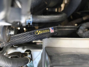 short heat shield hook and loop