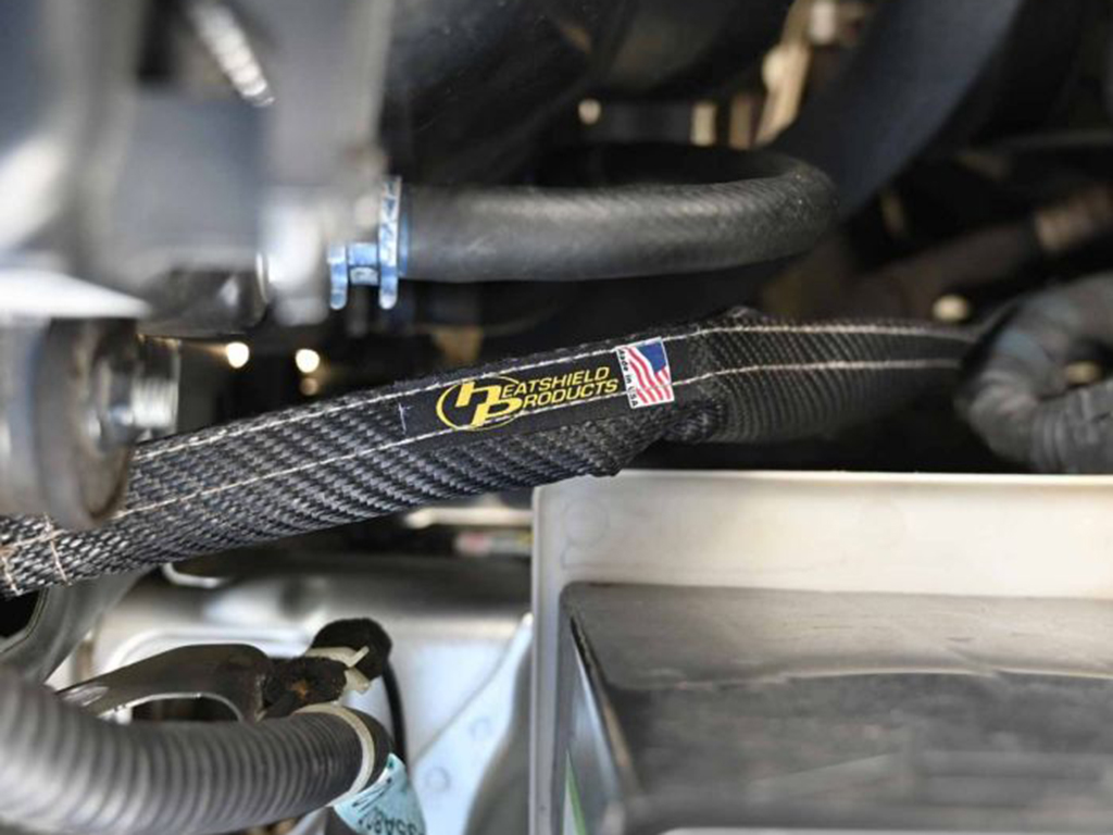 short heat shield hook and loop