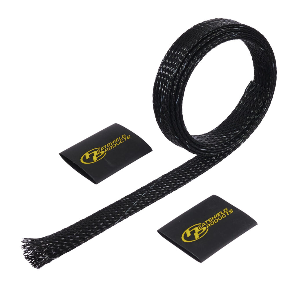black shield for hoses and wires
