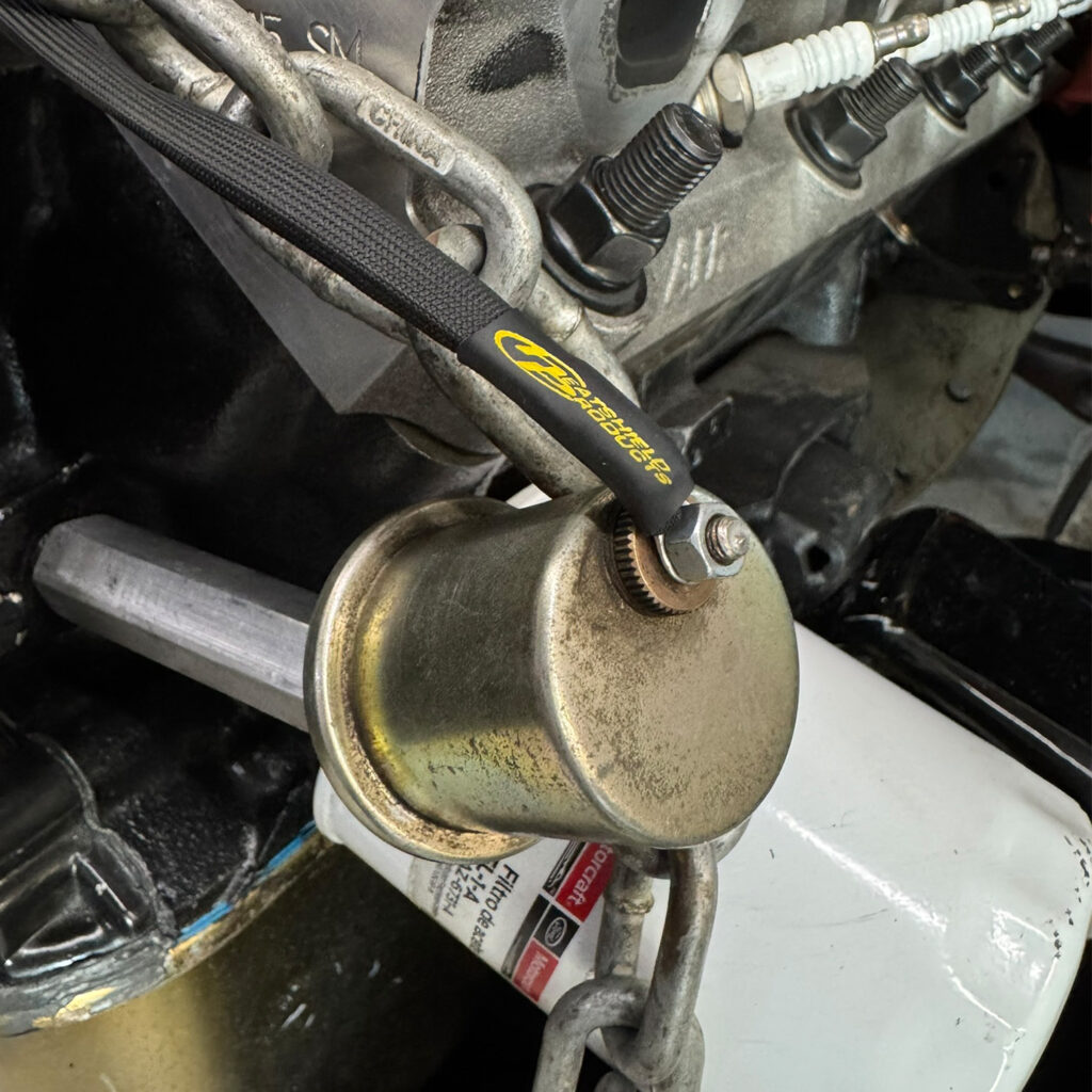 ford 302 oil pressure sensor heat shield and heat shrink
