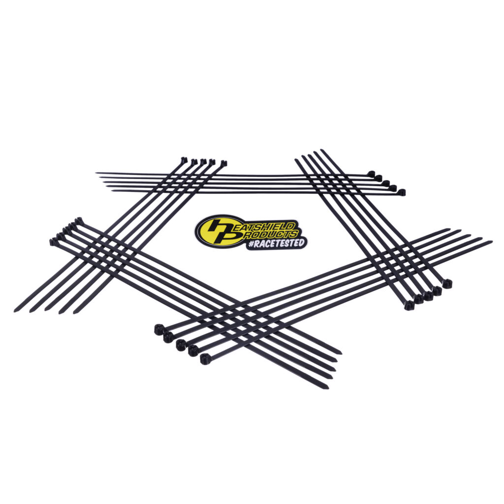 Heavy-duty wire harness ties for performance and racing applications