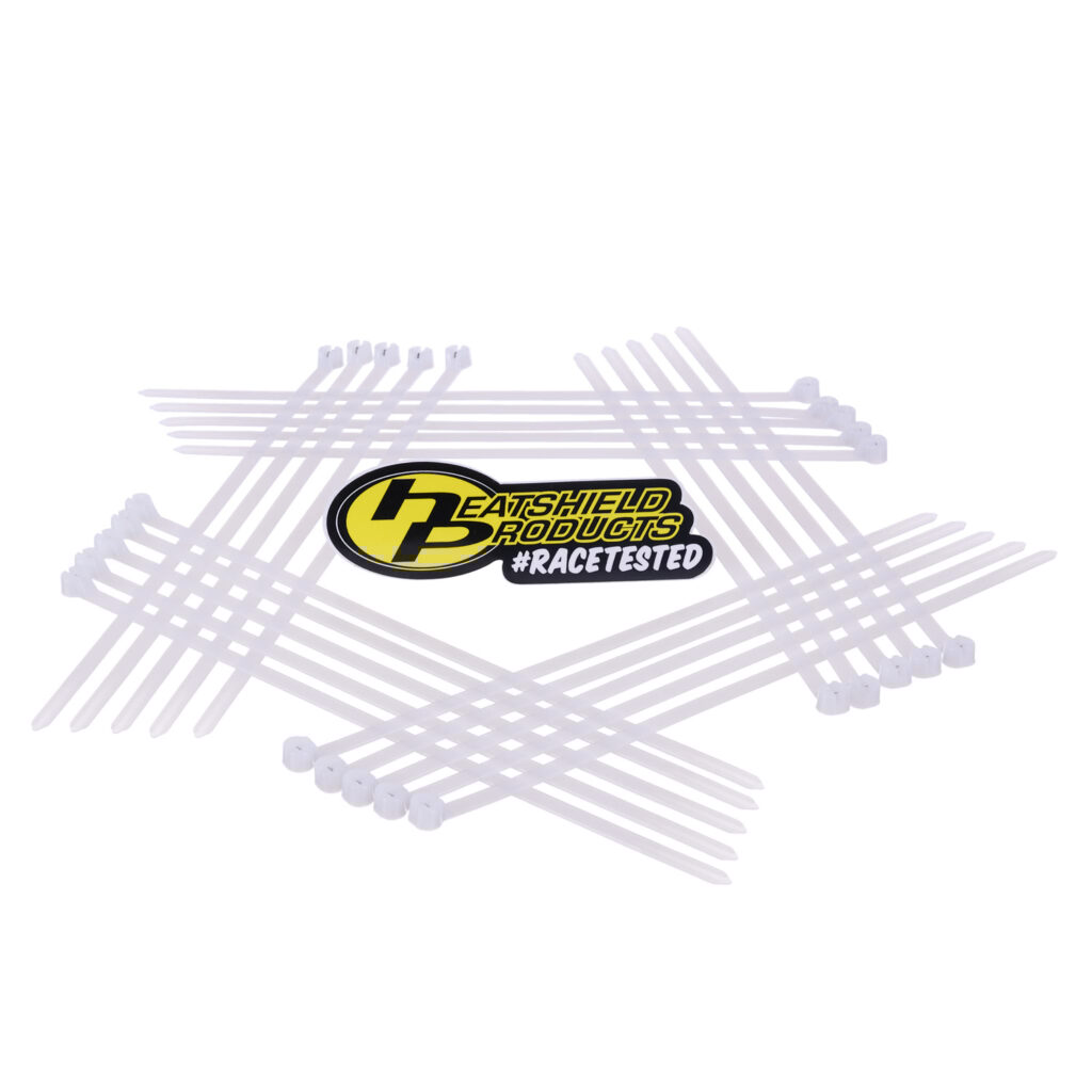 High-strength natural zip ties for fuel line, harness, and vacuum line installs