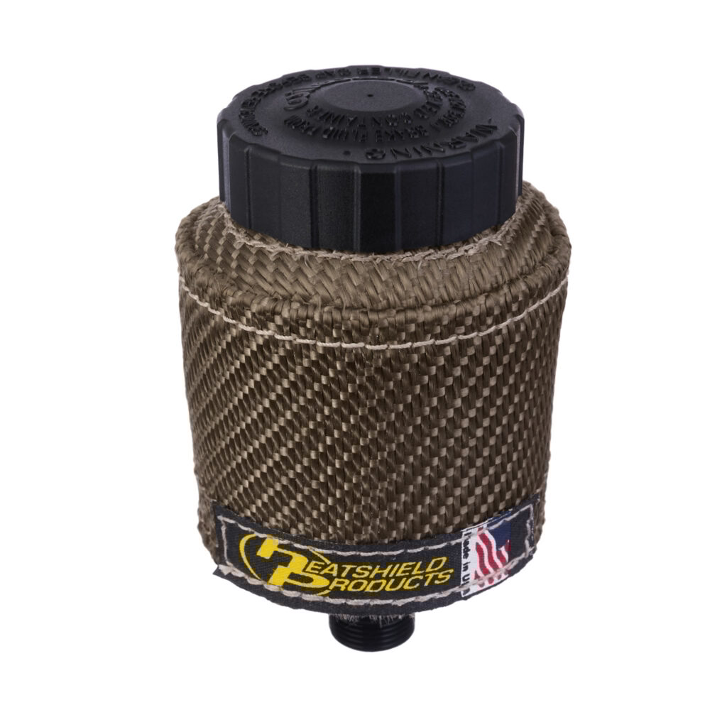 Lava Master Cylinder Heat Shield installed on Wilwood 4oz reservoir